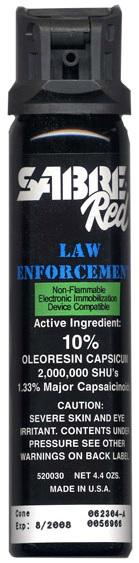SABRE LAW RED 10% OC 4.4 OZ CONE MK-4 25PK - View 2