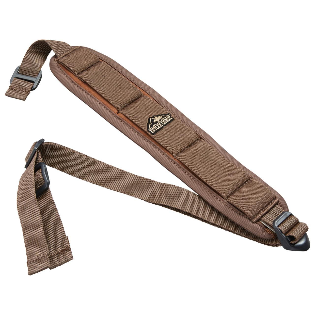 Brown Neoprene Butler Creek 180015 Comfort Stretch Sling, Adjustable 20"-46" Length, 2.50" Width, Non-Slip Grippers, Ideal for Rifles - View 2