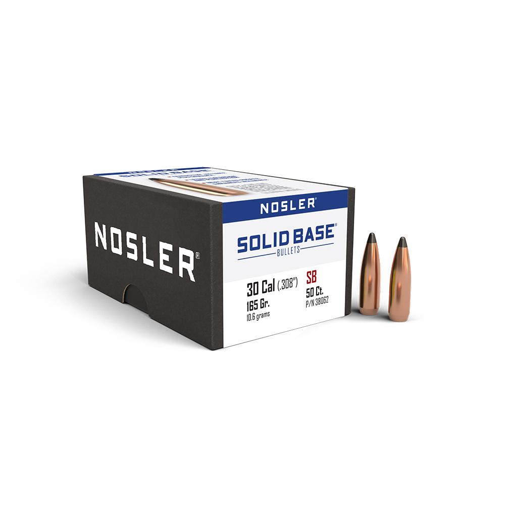 Nosler 38062 SB-30 30 Caliber 165 Grain Soft Point Reloading Bullets 50CT - View 2