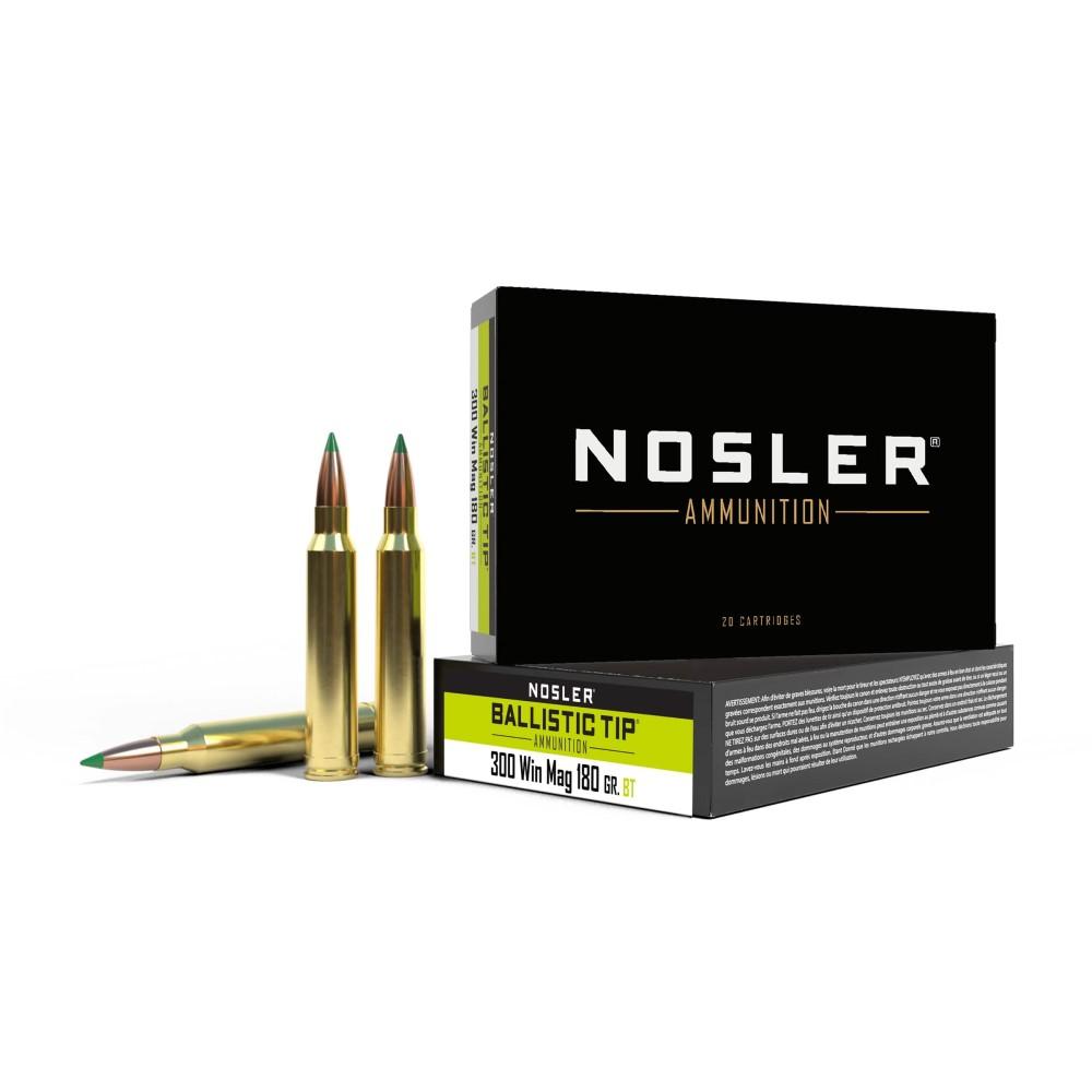 Nosler Ballistic Tip Hunting 300 Win Mag 180 gr Spitzer Bullet 20 Per Box/ 10 Cs - View 2