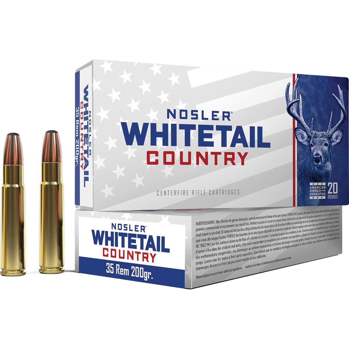 Nosler Whitetail Country Rifle Ammunition 35 Rem 200gr JSP 2075 fps 20/ct - View 2