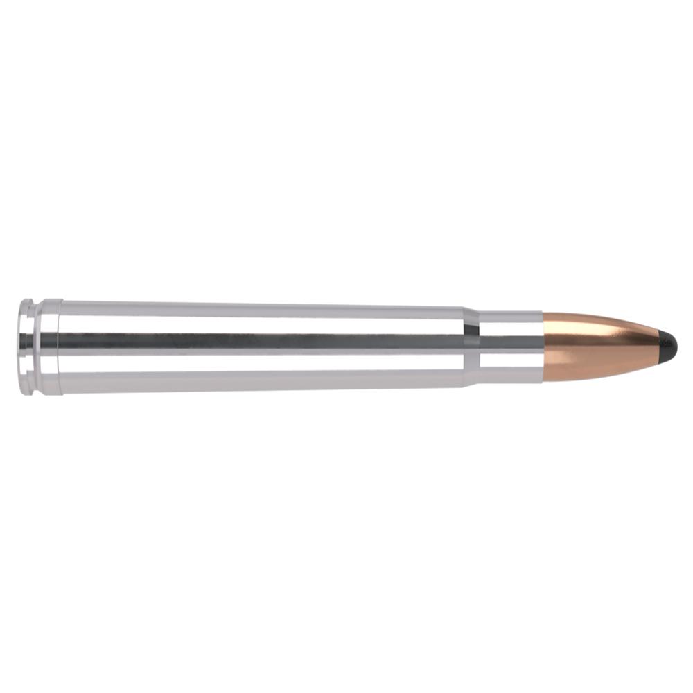 Nosler Safari 375 H&H Magnum 300gr Partition Nickel-Plated Brass Ammo, 20 Rounds - High Performance, Dangerous Game - View 2
