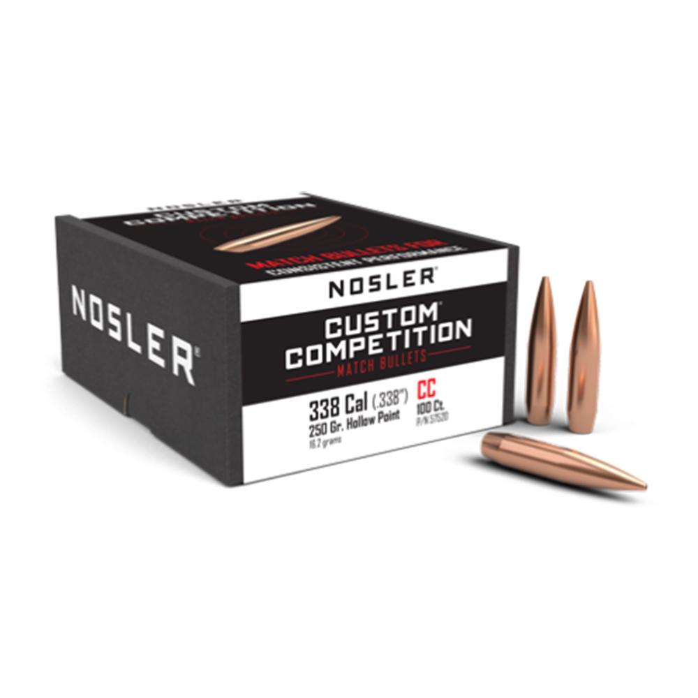 Nosler 57520 Custom Competition .338 Cal 250gr HPBT Bullets 100/Box - View 2