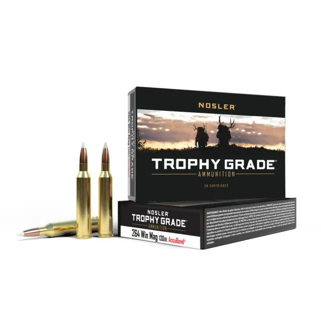 Nosler 60019 Trophy Grade Hunting 264 Win Mag 130 gr AccuBond 20 Rds - View 2