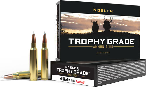 Nosler Trophy Grade .30 Nosler 180gr AccuBond Ammo 20 Rounds - View 2