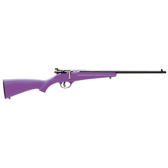 Savage Arms 13783 Rascal 22 LR Caliber 1rd Capacity 16.12" Barrel Matte Blued Metal Finish Purple Synthetic Stock Right Hand Youth - View 2