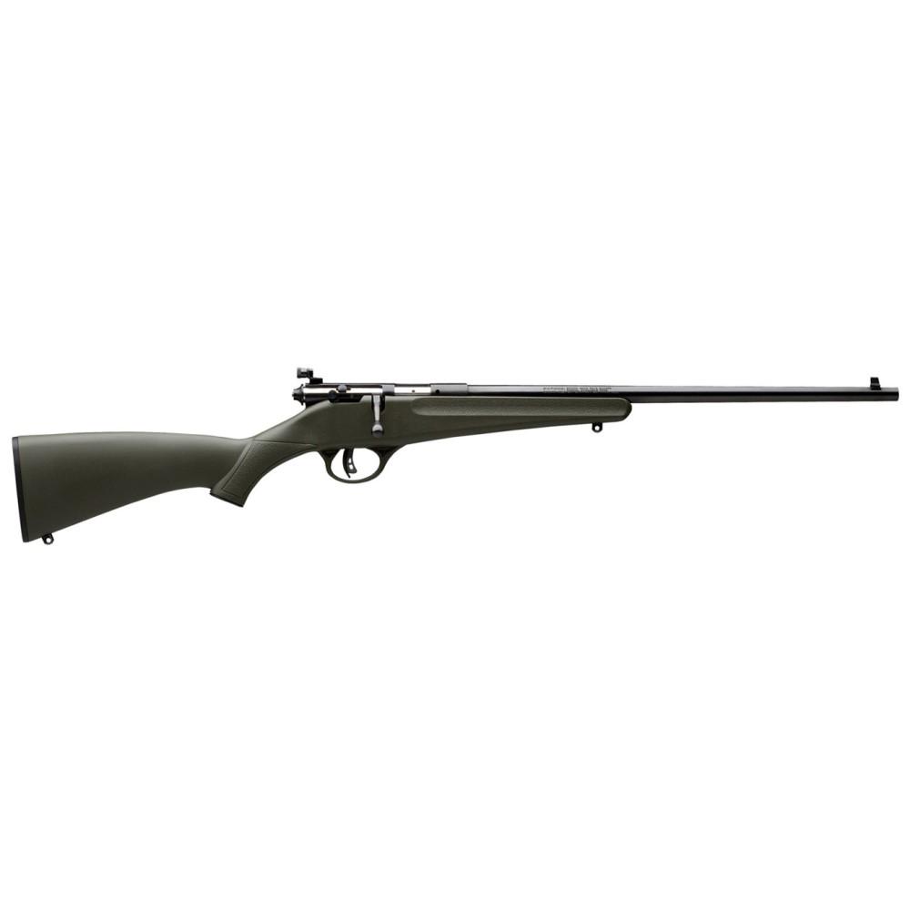 Savage Arms 13790 Rascal 22 LR Bolt Action Rifle, 1rd Capacity, 16.12" Barrel, Satin Blued Finish, Green Synthetic Stock, 1:16 Twist, 31.5" Overall Length, 2.66 lb Weight - View 2
