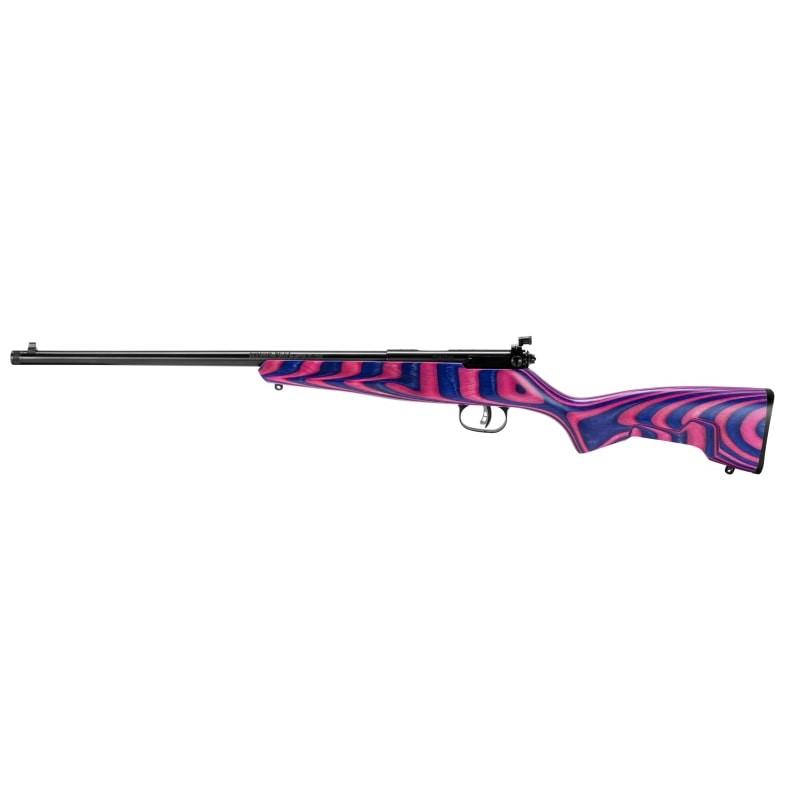 Savage Arms 13797 Rascal 22 LR Caliber, 1rd Capacity, 16.12" Barrel, Matte Blued Metal Finish, Boyd's Minimalist Pink/Purple Hybrid Laminate Stock, Right Hand (Youth) - View 2