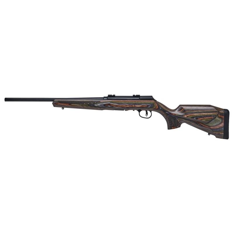 Savage Arms A22 BNS-SR Semi-Auto 22 LR Caliber with 10+1 Capacity, 18" Threaded Barrel, Black Metal Finish & Timber Hardwood Matte Forest Green Laminate Stock Right Hand (Full Size) - View 2