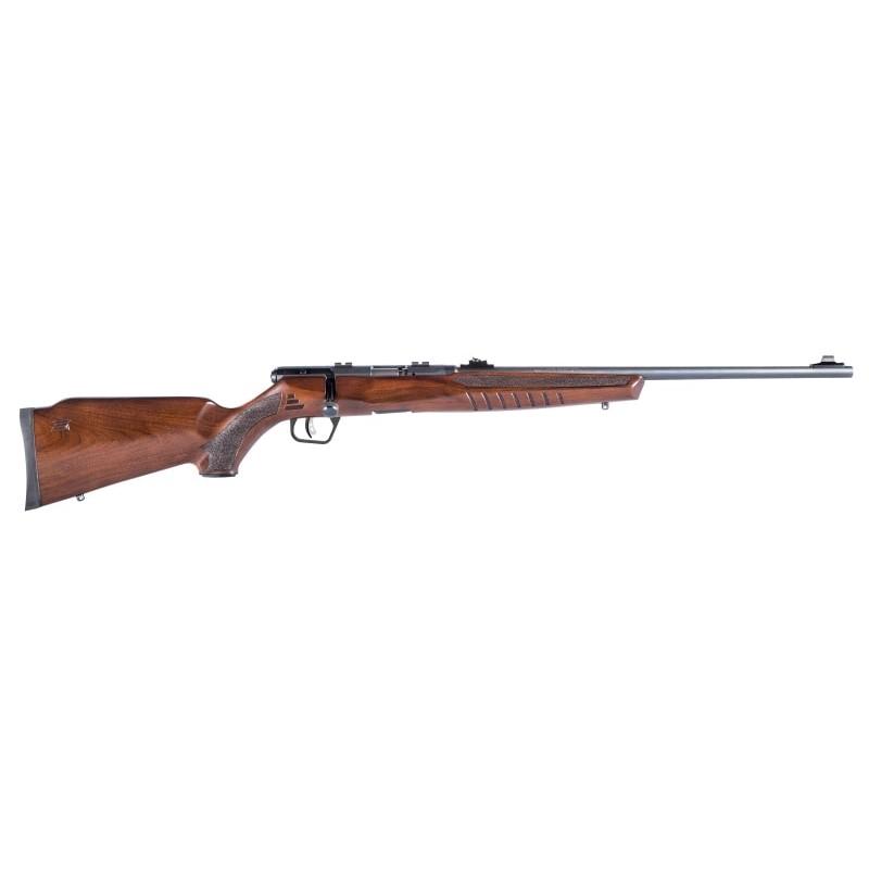 Savage Arms 70210 B22 G Bolt Action 22 LR Caliber 10+1 Capacity 21" Barrel Matte Black Metal Finish Satin Walnut Stock Right Hand (Full Size) - View 2