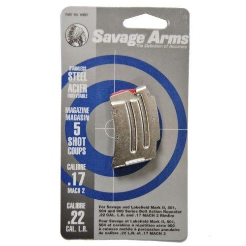 Savage Arms 90007 MKII Stainless Detachable 5rd for 22 LR, 17 Mach 2 - View 2