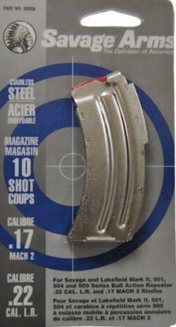 Savage Arms 90008 MKII Stainless Detachable 10rd for 22 LR, 17 Mach 2 - View 2