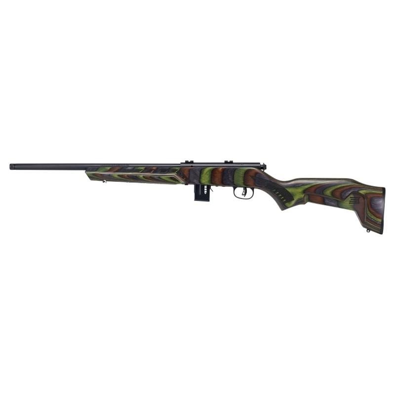 Savage Arms 96636 93R17 Minimalist 17 HMR Caliber 10+1 Capacity 18" Barrel Matte Black Metal Finish Boyd's Green Laminate Stock Right Hand - View 2