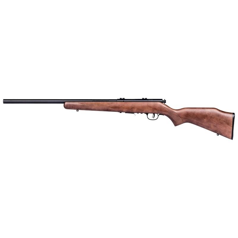 Savage Arms 96701 93R17 GV 17 HMR Caliber Bolt Action Rifle, 5+1 Capacity, 21" Heavy Barrel, Matte Blued Metal Finish, Satin Hardwood Stock, AccuTrigger Right Hand - View 2