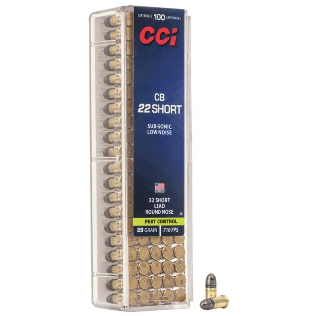 CCI 0026 22 Short 29 Grain Lead Round Nose 100 Rounds Box - View 2