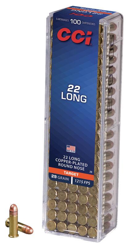 CCI 0029 22 Long 29 Grain Copper Plated Round Nose 100 Rounds Box - View 2