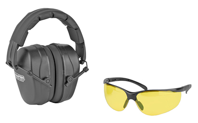 Champion 40626 Shooting Combo Kit, Black Earmuff, Amber Lens - View 2