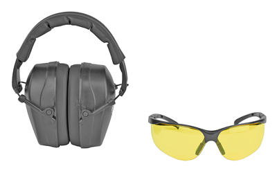 Champion 40626 Shooting Combo Kit, Black Earmuff, Amber Lens - View 3