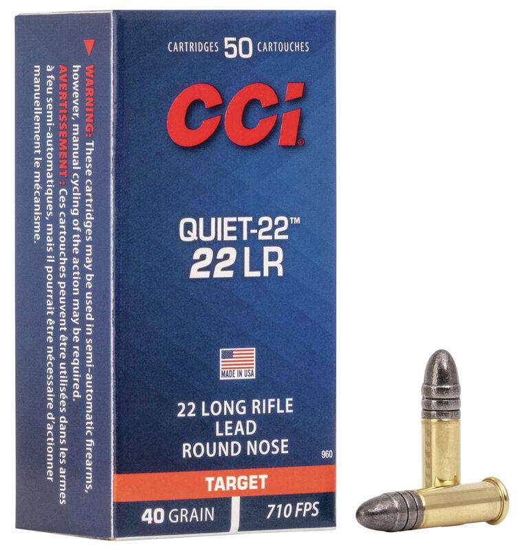 CCI 960 Quiet-22 22LR 40gr Lead Round Nose 50 Rounds Per Box - View 2