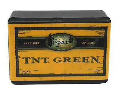 Speer TNT Green 1021 22 Caliber 30gr JHP Lead-Free Bullets 100ct Box - View 2