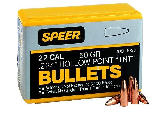 Speer 1030 TNT 22Cal 50gr Jacketed Hollow Point 100 Per Box/5 Case - View 2