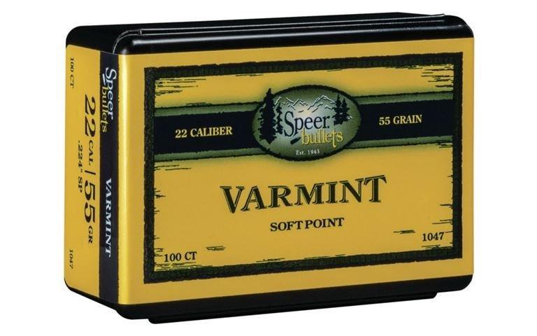 Speer 1047 Varmint 22 Cal 55gr Jacketed Soft Point Bullets 100ct Box - View 2