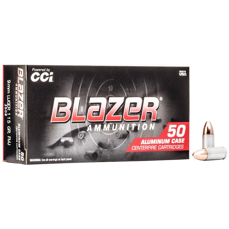 CCI Blazer 3509 9mm Luger 115 Grain FMJ 50 Rounds Per Box - View 2