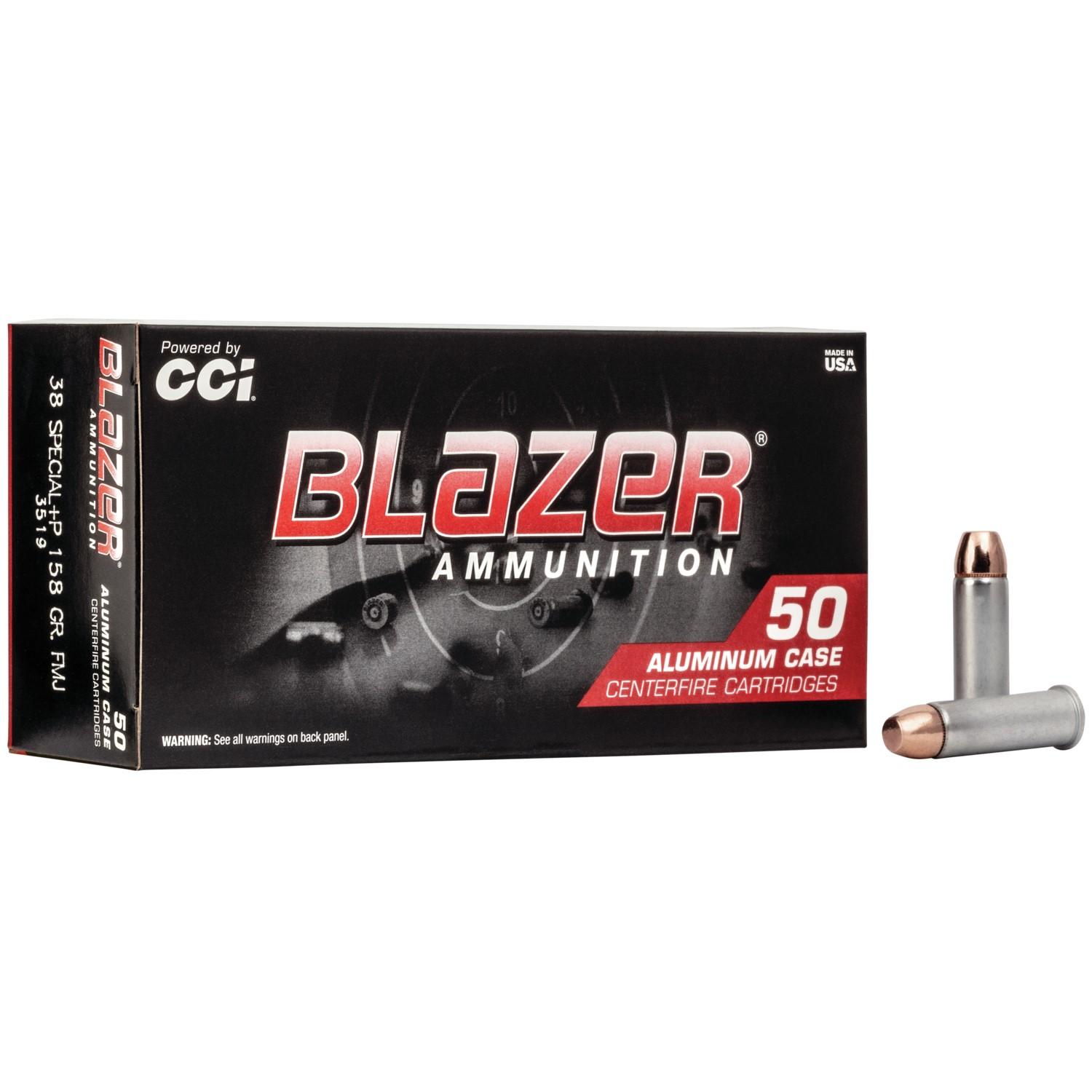CCI 3519 Blazer 38 Special +P 158gr TMJ Ammo 50 Rounds - View 2