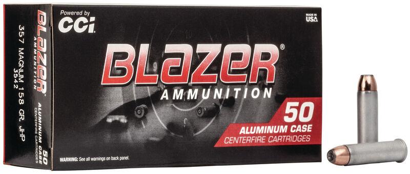 CCI Blazer 3542 357 Magnum 158 Grain JHP 50 Rounds Aluminum Case - View 2
