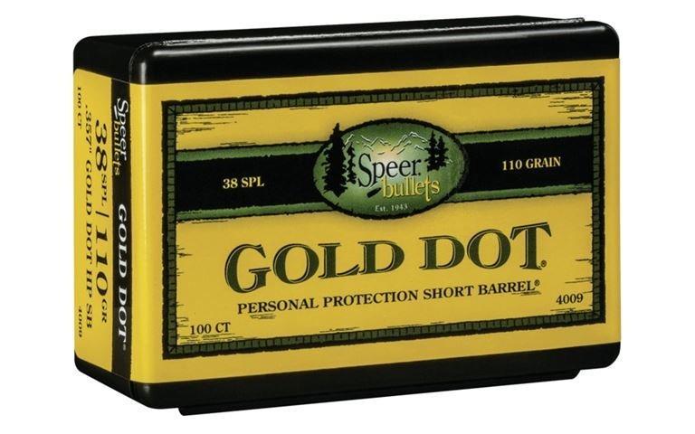 Speer 4009 Gold Dot 38 Cal 110gr Hollow Point Bullets 100/Box - View 2