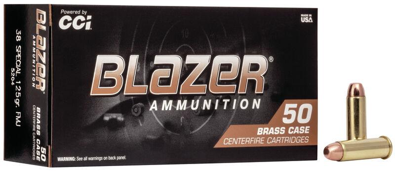 CCI Blazer Brass .38 Special 125 Grain FMJ Flat Nose 50rd Box Ammo (5204) - View 2