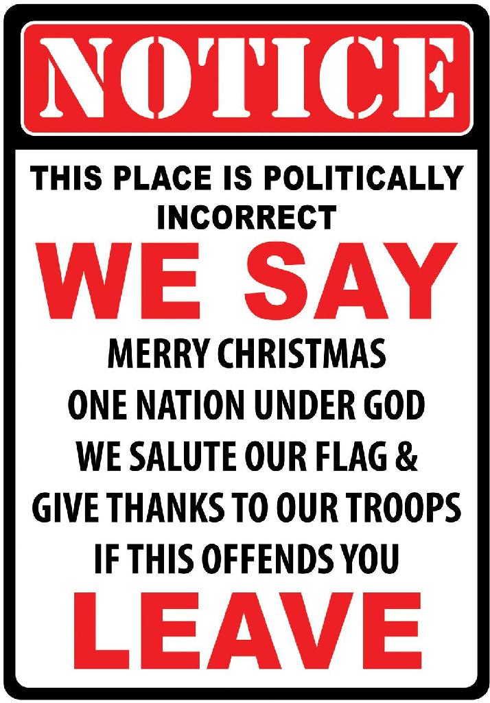 R.EDGE 1464 Politically Incorrect Tin Sign 12In x 17In - View 2
