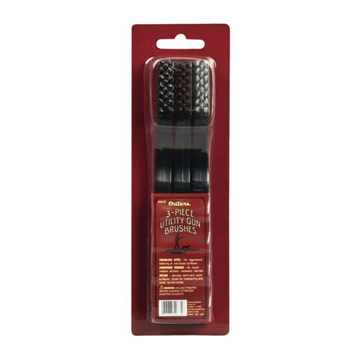Outers 40835 Utility Gun Brush Set 3-Piece Nylon Phosphor Stainless Steel - View 3