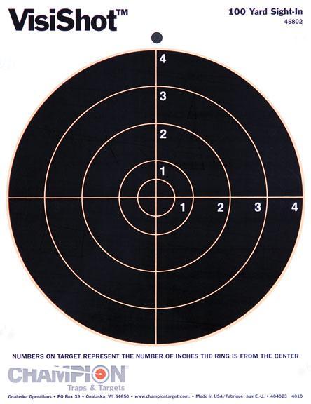 Champion Targets 45802 VisiShot 8 in Bullseye Target 10 Pack - View 2