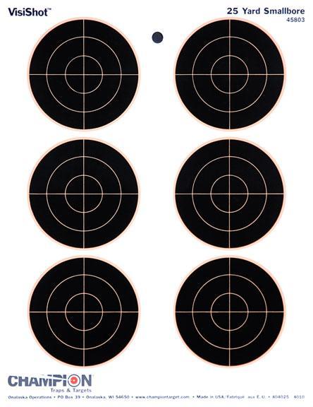 Champion VisiShot Targets 3 Bull's Eye Targets - 8.5 X 11 10/Pack - View 2