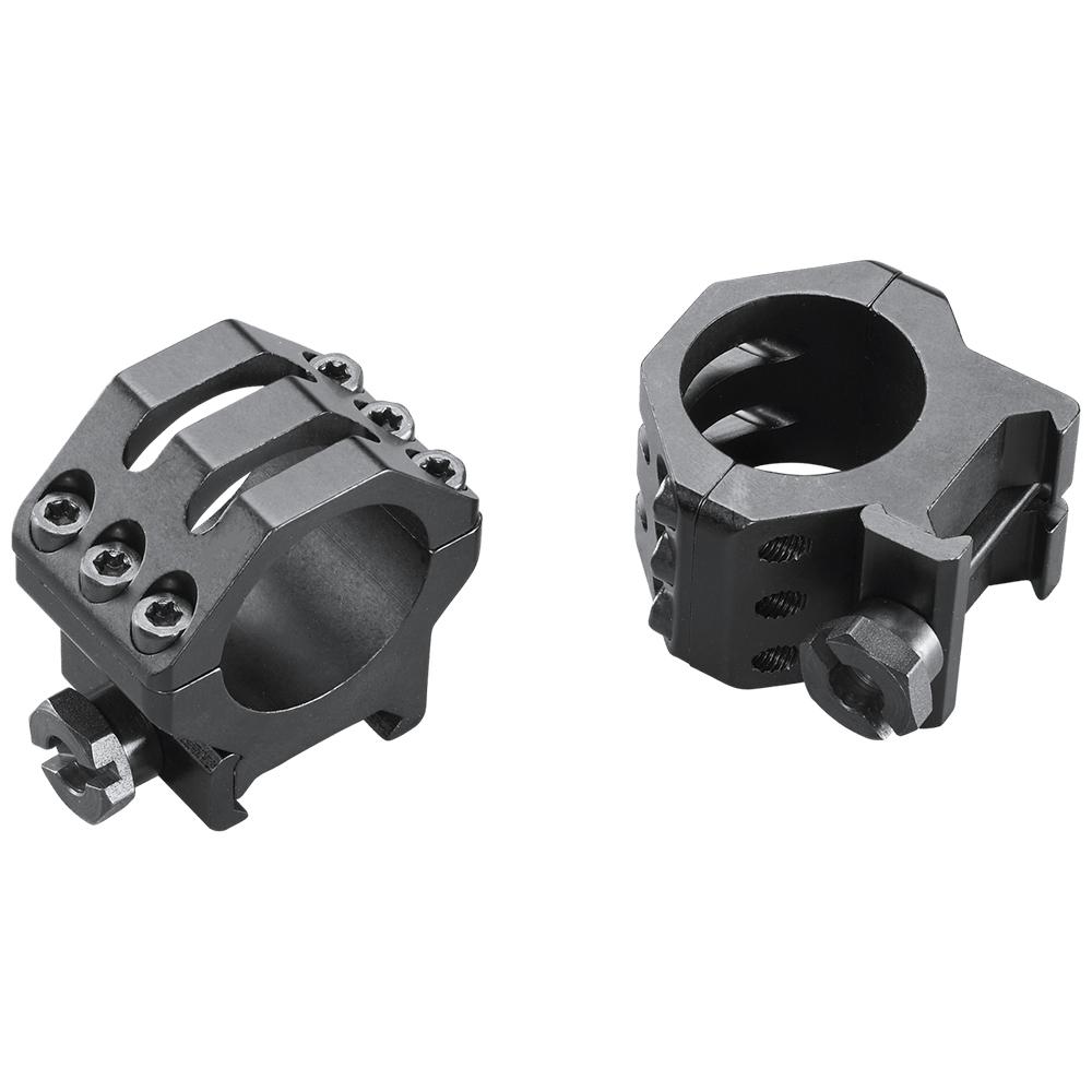 Weaver 6 Hole Tactical Scope Rings 1" Medium Matte Black - View 2