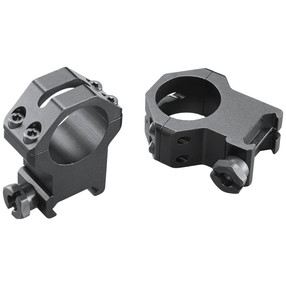 Weaver 48363 Four Hole Rings 1 Inch Extra Extra High Matte Black Aluminum - View 2
