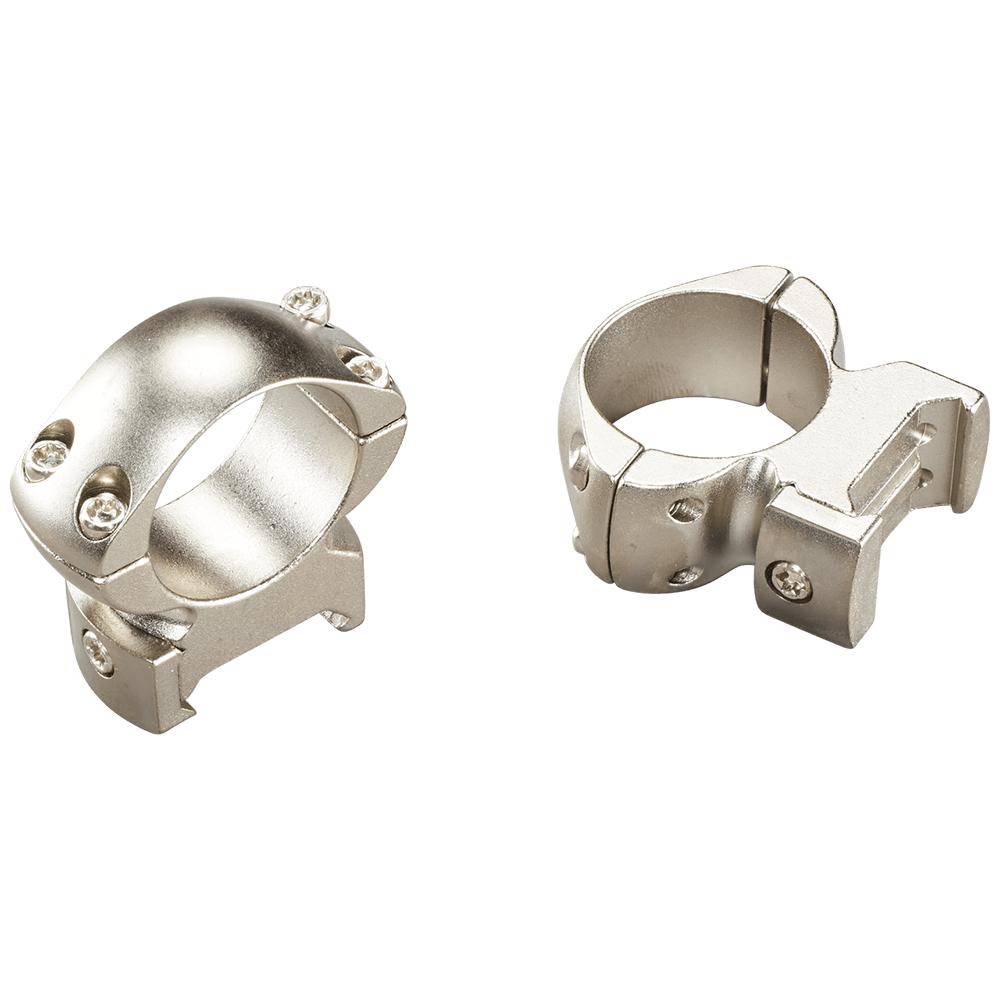 WEAVER Grand Slam Steel 1in High Silver Top Mount Rings (49322) - View 2