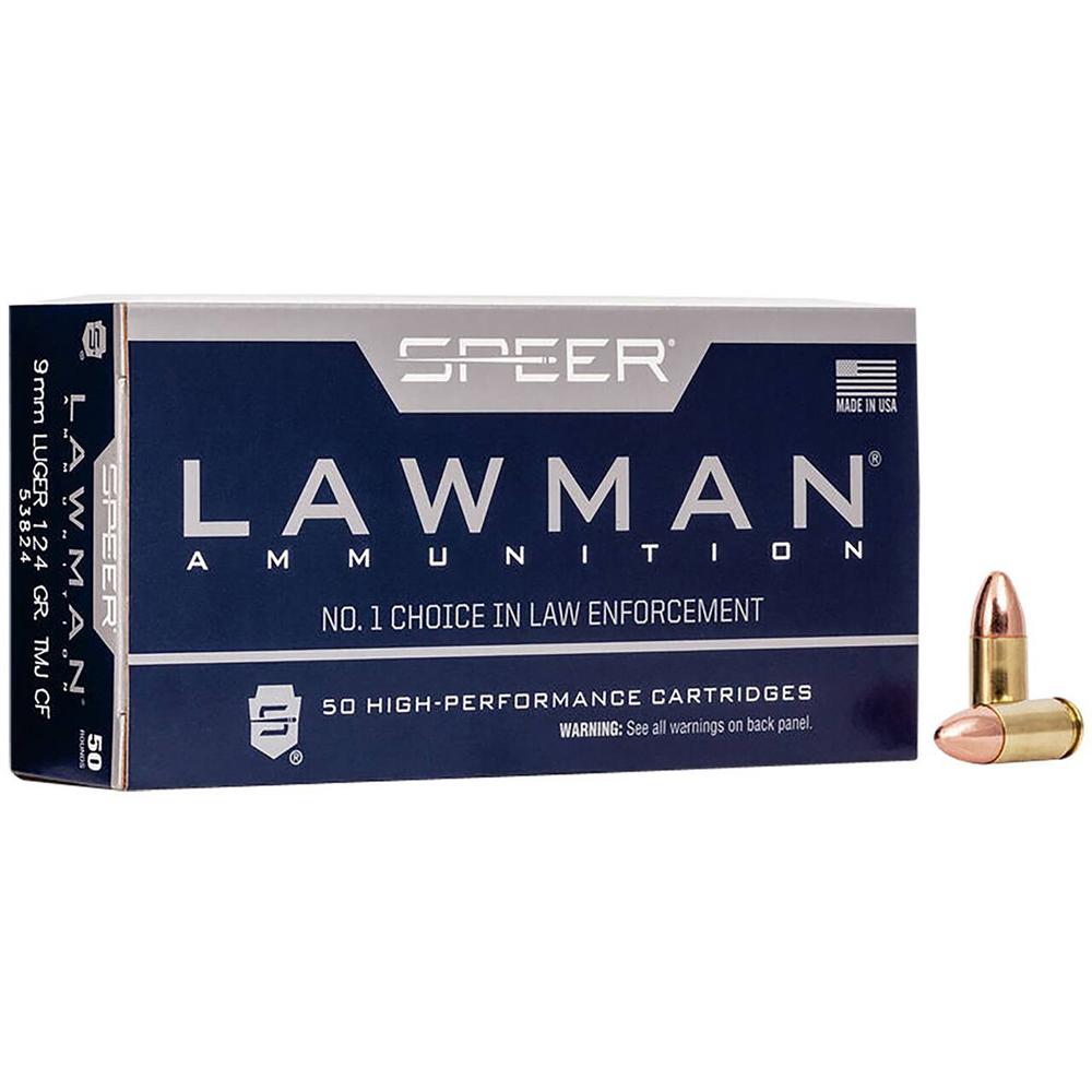 Speer 53824 Lawman 9mm Luger 124gr TMJ Clean-Fire Ammo 50 Rounds - View 2