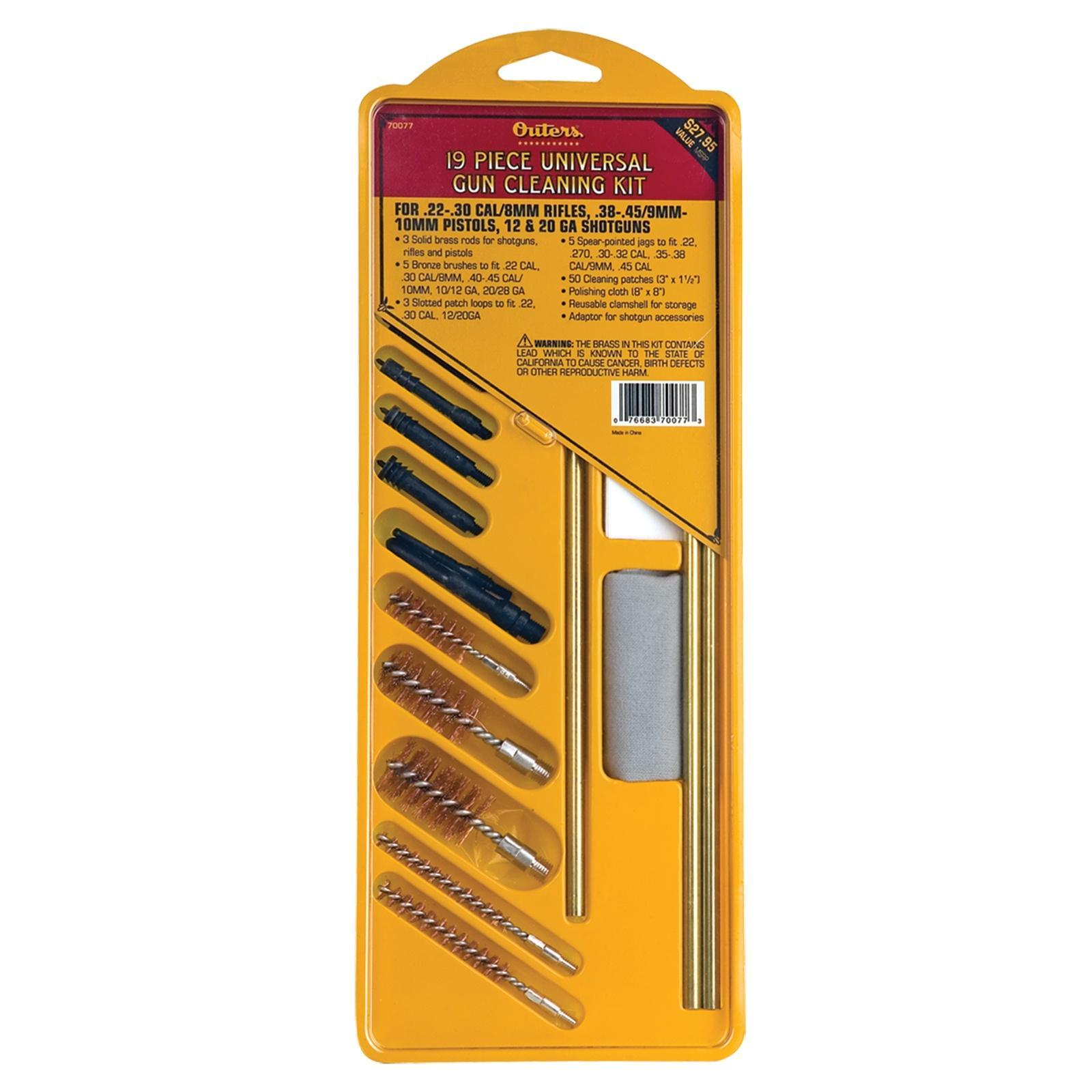 Outers 70077 Universal Brass Rod Cleaning Kit, 19-Piece for Guns - View 2