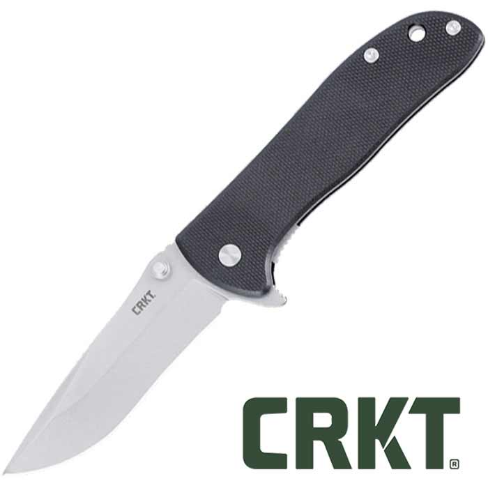 CRKT Drifter 6450D2C Folding Knife 2.88in Silver Blade Black Handle - View 2