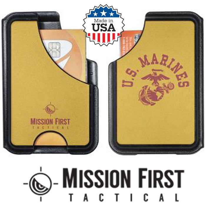 Mission First Tactical USMC Half Circle Yellow Wallet - View 2
