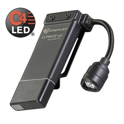 Streamlight 61125 ClipMate USB Light, Black, 70 Lumens, White/Red LEDs - View 2