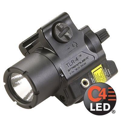 Streamlight TLR-4 Weapon Light w/Laser 170 Lumens Output White LED Light Red Laser 115 Meters Beam Black Polymer - View 2