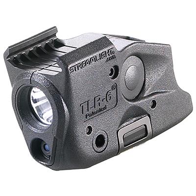 Streamlight 69290 TLR-6 Weapon Light w/Laser Black Anodized Polymer Glock Gen3-5 Handgun 100 Lumens White LED Red Laser 89 Meters Beam - View 2