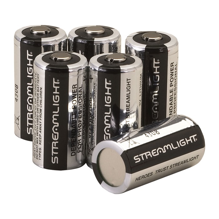 Streamlight 85180 CR123A 3V Li-Ion Batteries - 6 Pack Lithium Power Cells - View 2