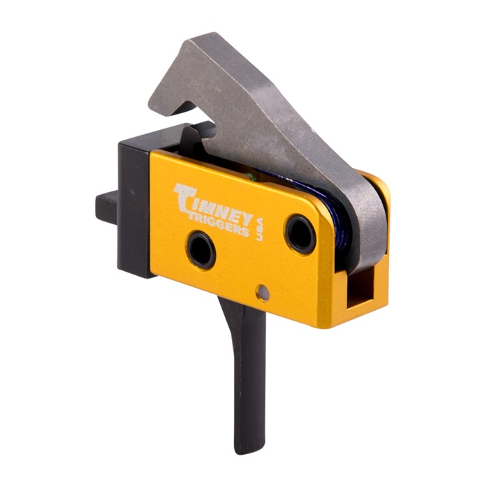 Timney Triggers 681ST PCC Trigger Single-Stage Straight Trigger 2.50-3 lbs Draw Weight Black/Gold Finish AR-Platform - View 2