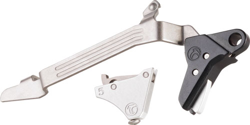 Timney Triggers ALPHAGLOCK5LARGESILVER Alpha Competition 10mm/45 ACP Silver Fits Glock 20/20MOS/21/21MOS/29/30 Gen 5 Large Frame - View 2