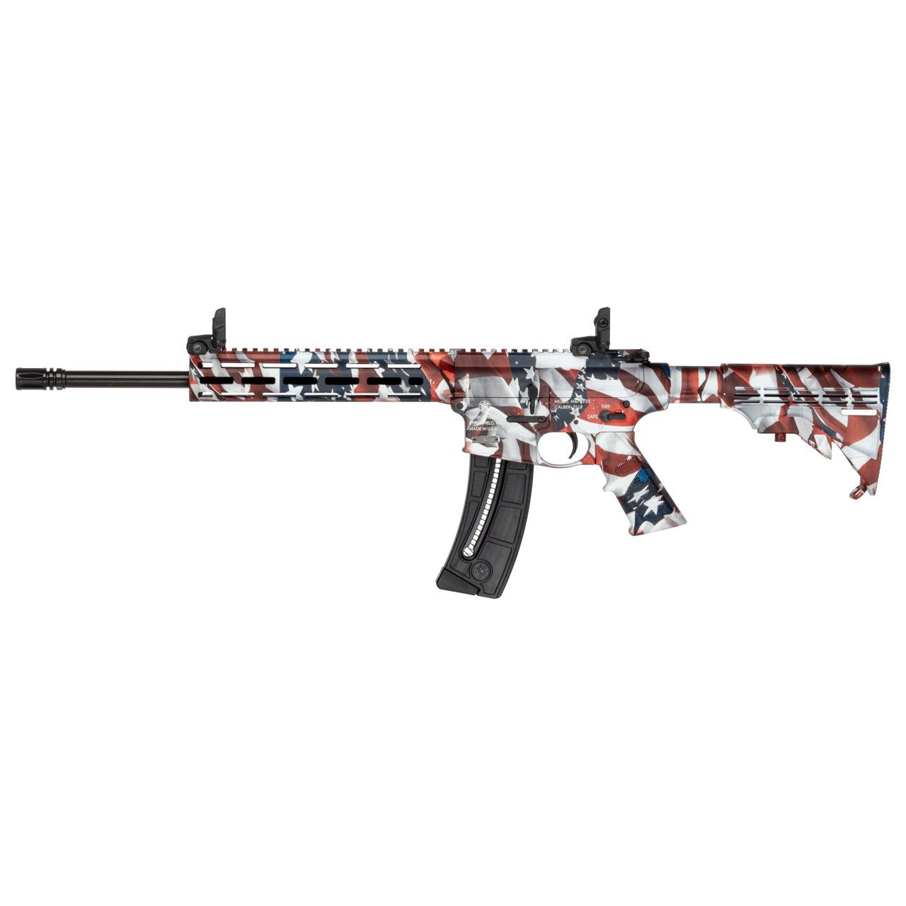 M&P 15-22 Sport Flag Finish .22 LR 25rd Magazine(1) 16.5 Threaded Barrel M-LOK Handguard Folding Sights - View 2