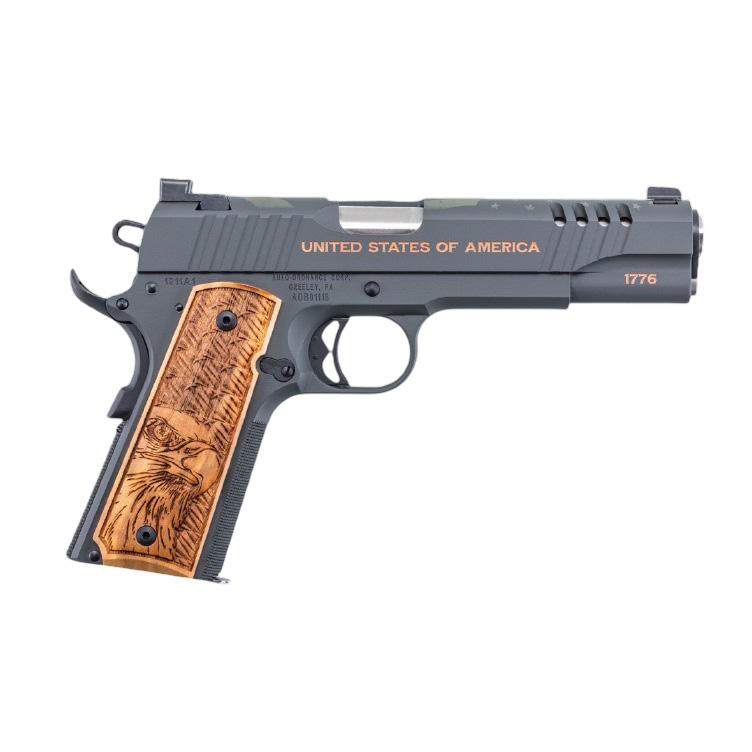 Auto-Ordnance - Thompson 1911TCAC19 1911 USA 250th Anniversary 45 ACP 5" Black, Gray, & Copper Cerakote Semi-Auto Pistol - View 2